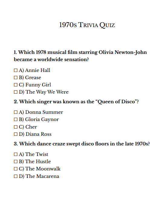 quiz preview